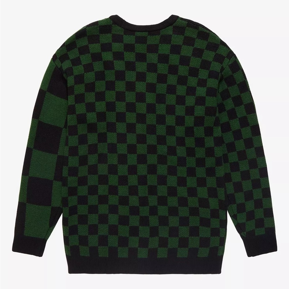 ON HOLD Slytherin Boxlunch Green and Black Checkered Cardigan 🐍🖤💚 - Picture 7 of 7